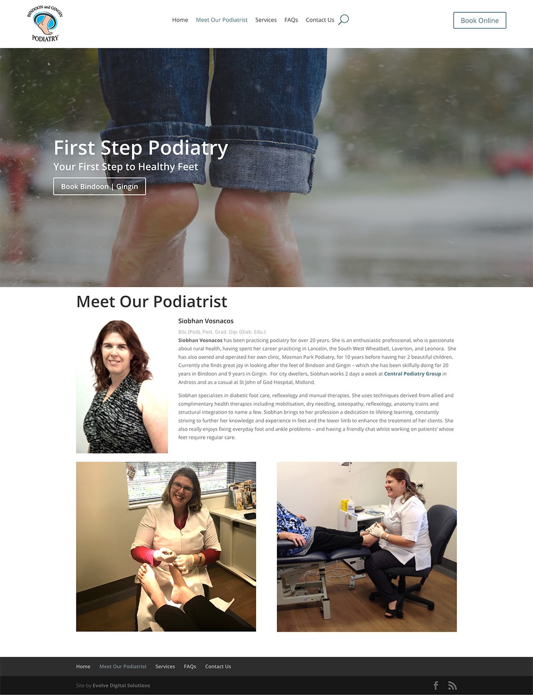 Bindoon Podiatry, foot care, website development