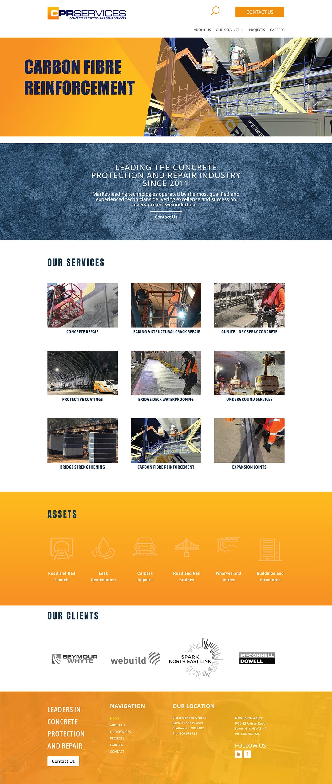 CPR Australia, concrete repair, website development