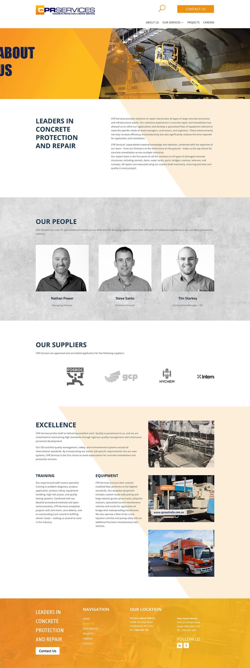 CPR Australia, concrete repair, website development