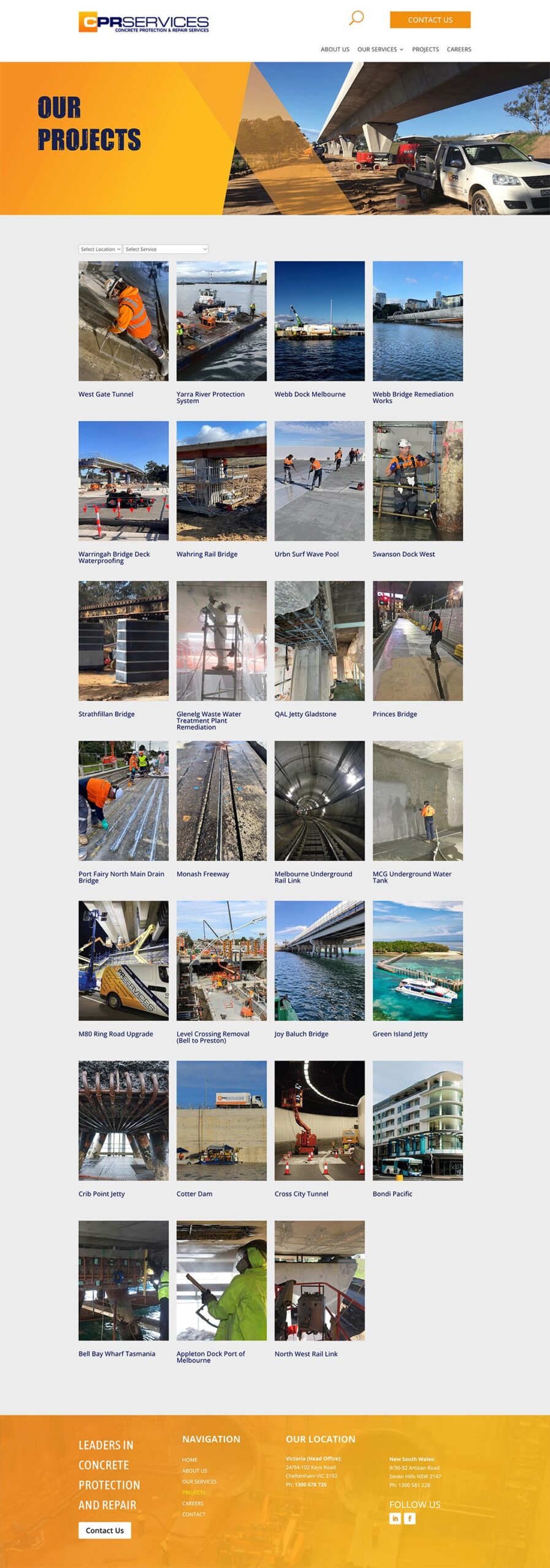 CPR Australia, concrete repair, website development