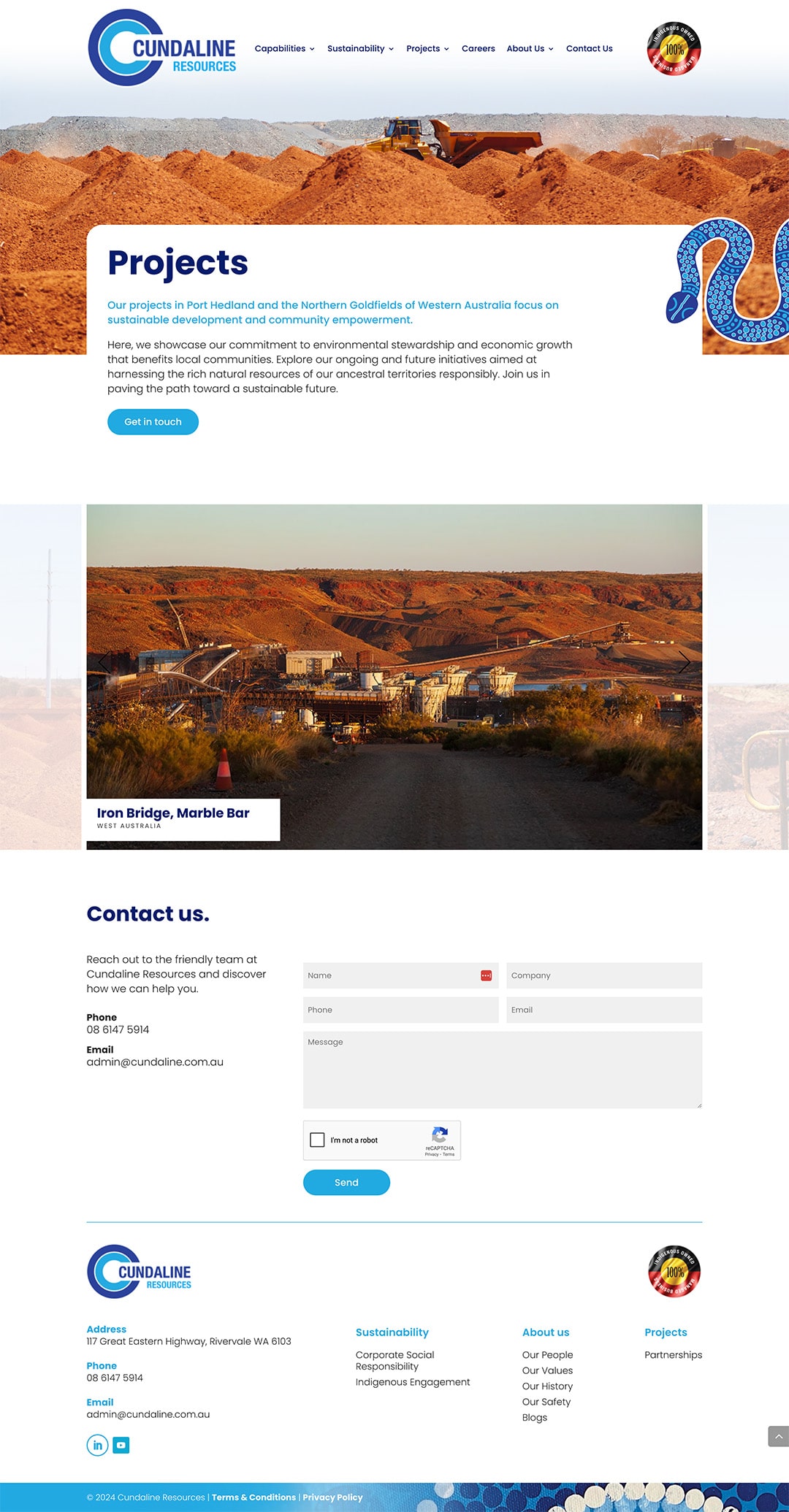 Cundaline Resources website maintenance