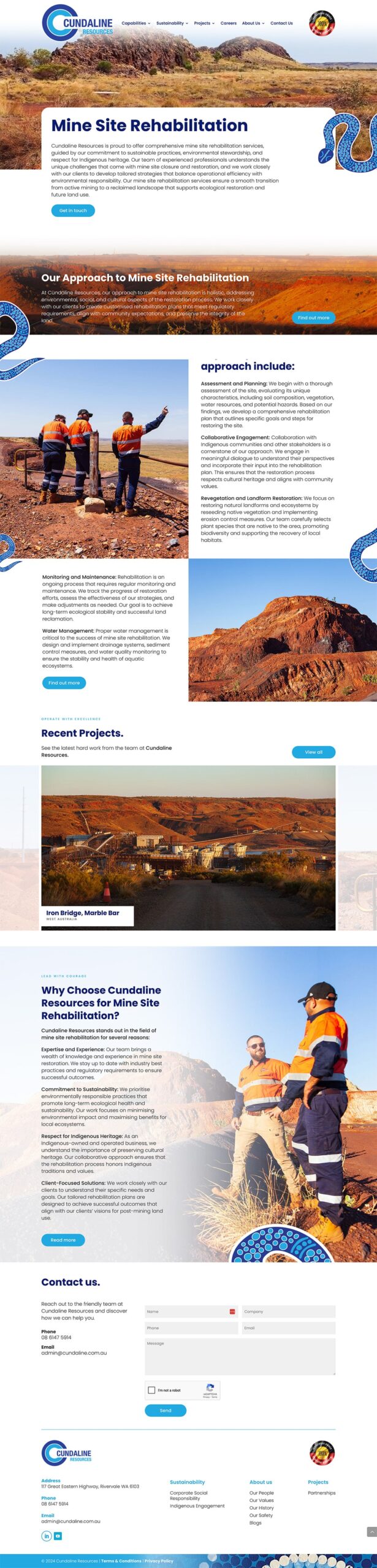 Cundaline Resources website maintenance