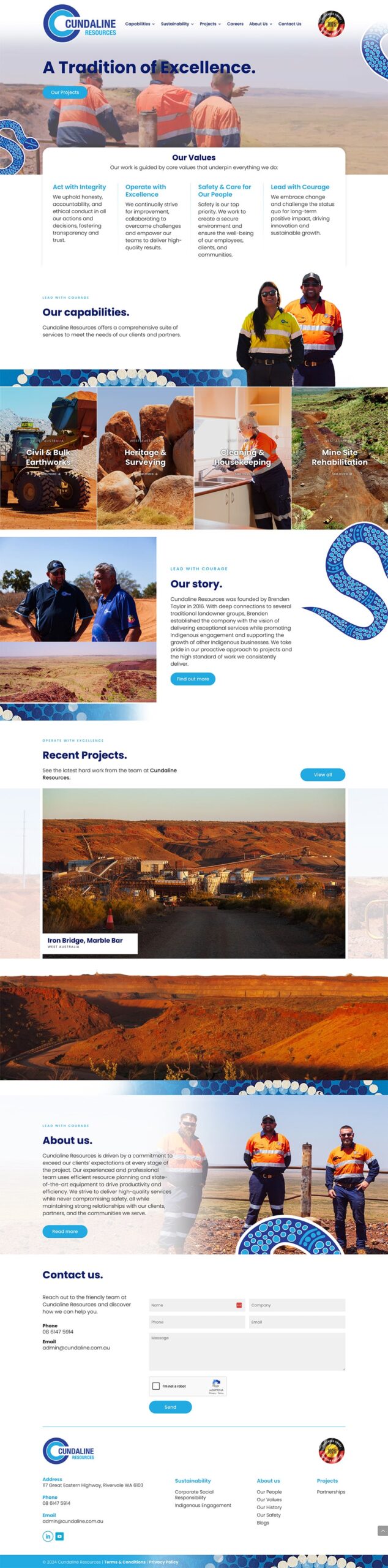 Cundaline Resources website maintenance