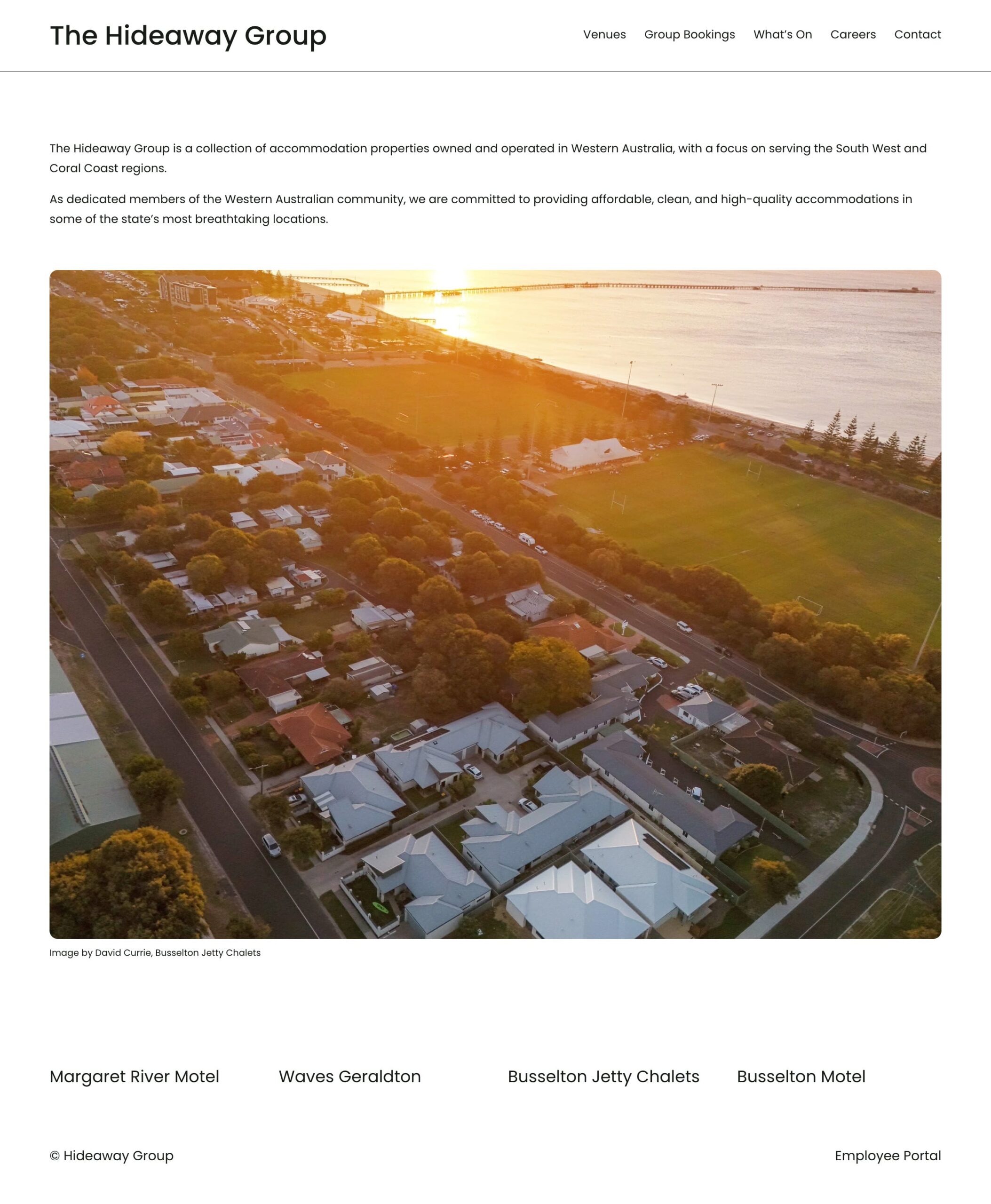 Hideaway Group website development