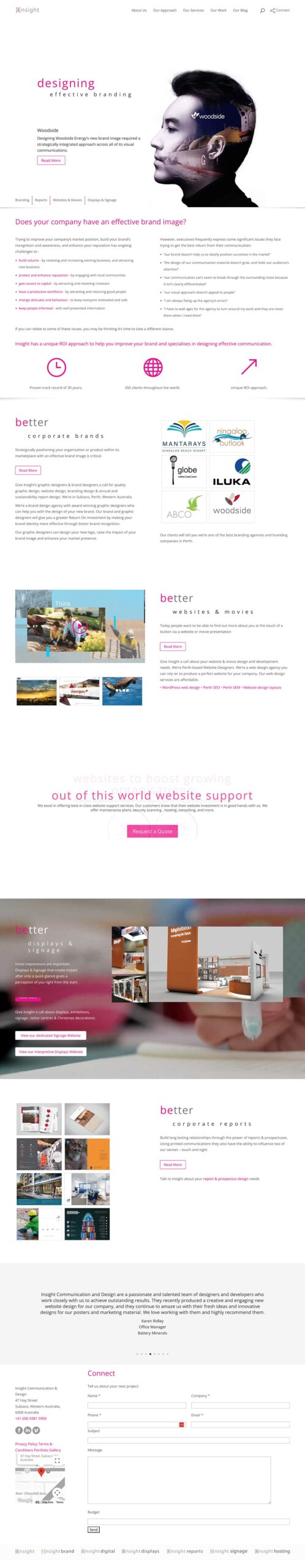 Insight Communication & Design website development