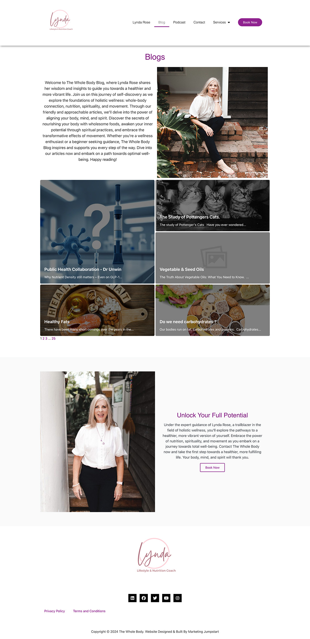 Lynda Rose health practioner website development