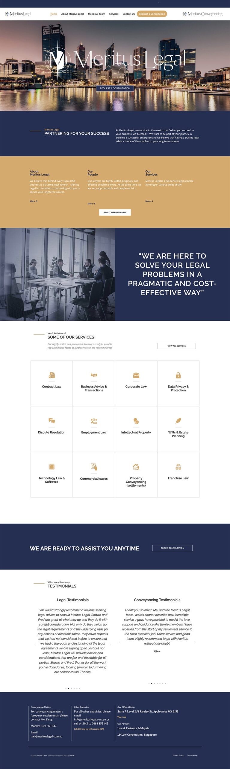 Meritus Legal, law firm website development & SEO