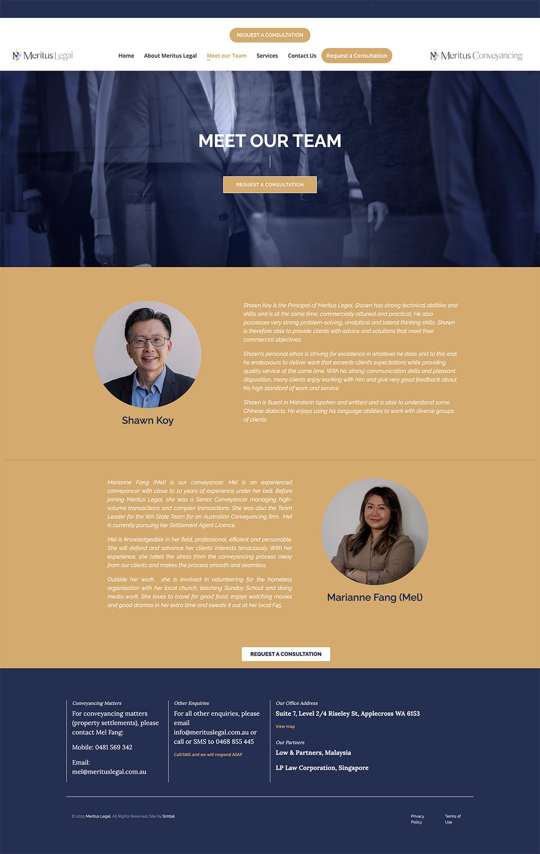Meritus Legal, law firm website development & SEO