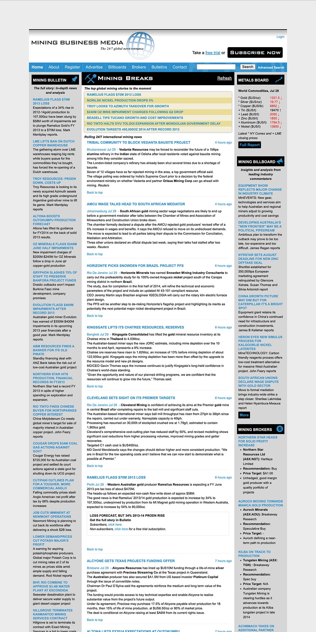 Mining Business Media - content marketing - website development