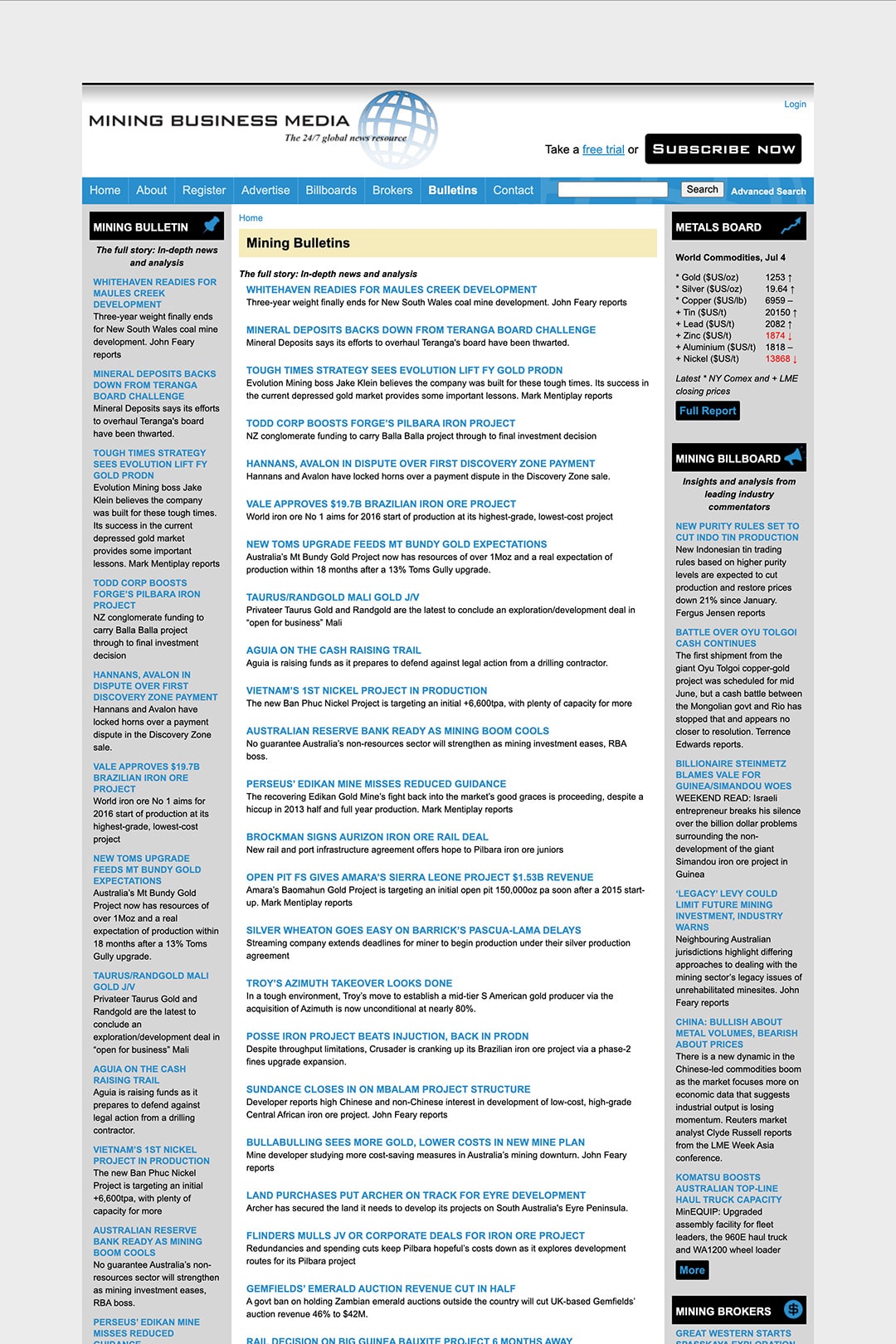 Mining Business Media - content marketing - website development