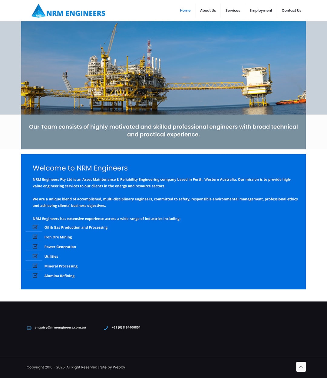 NRM Engineers website development