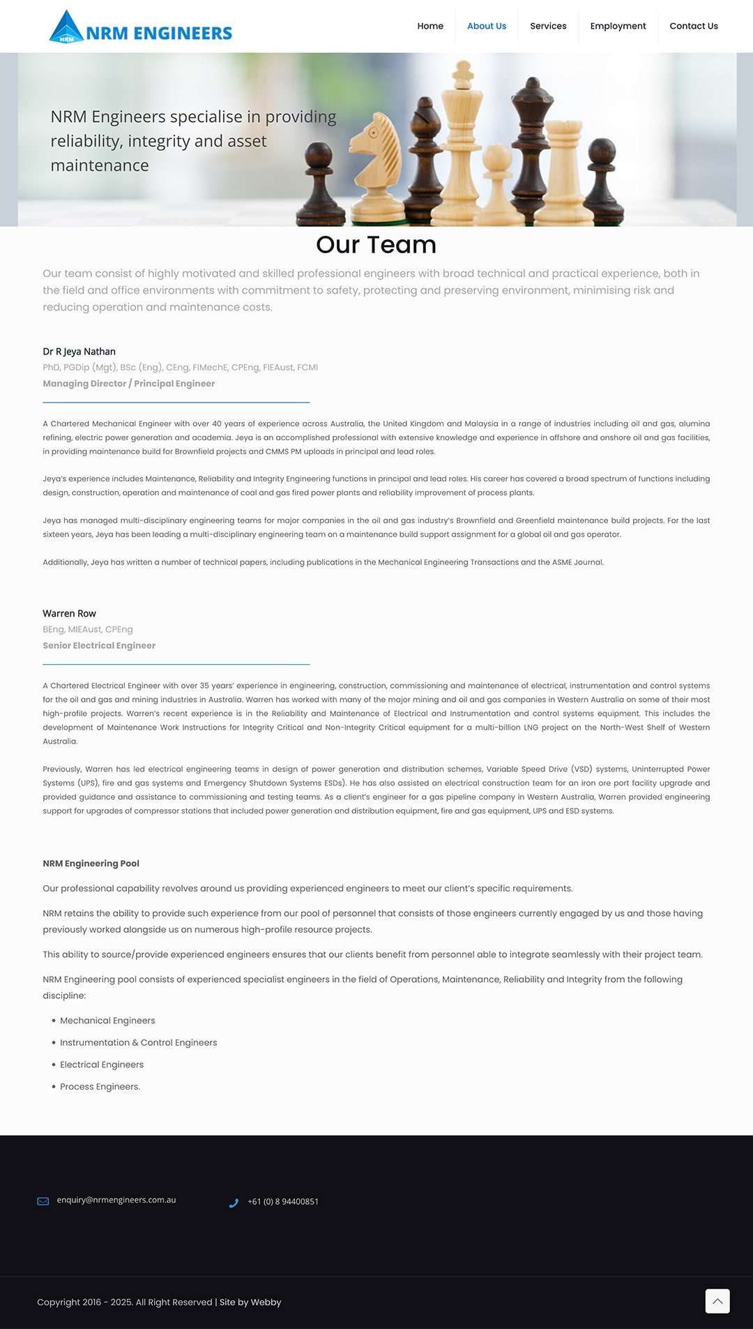 NRM Engineers website development