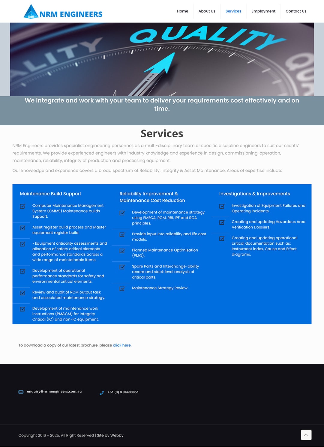 NRM Engineers website development