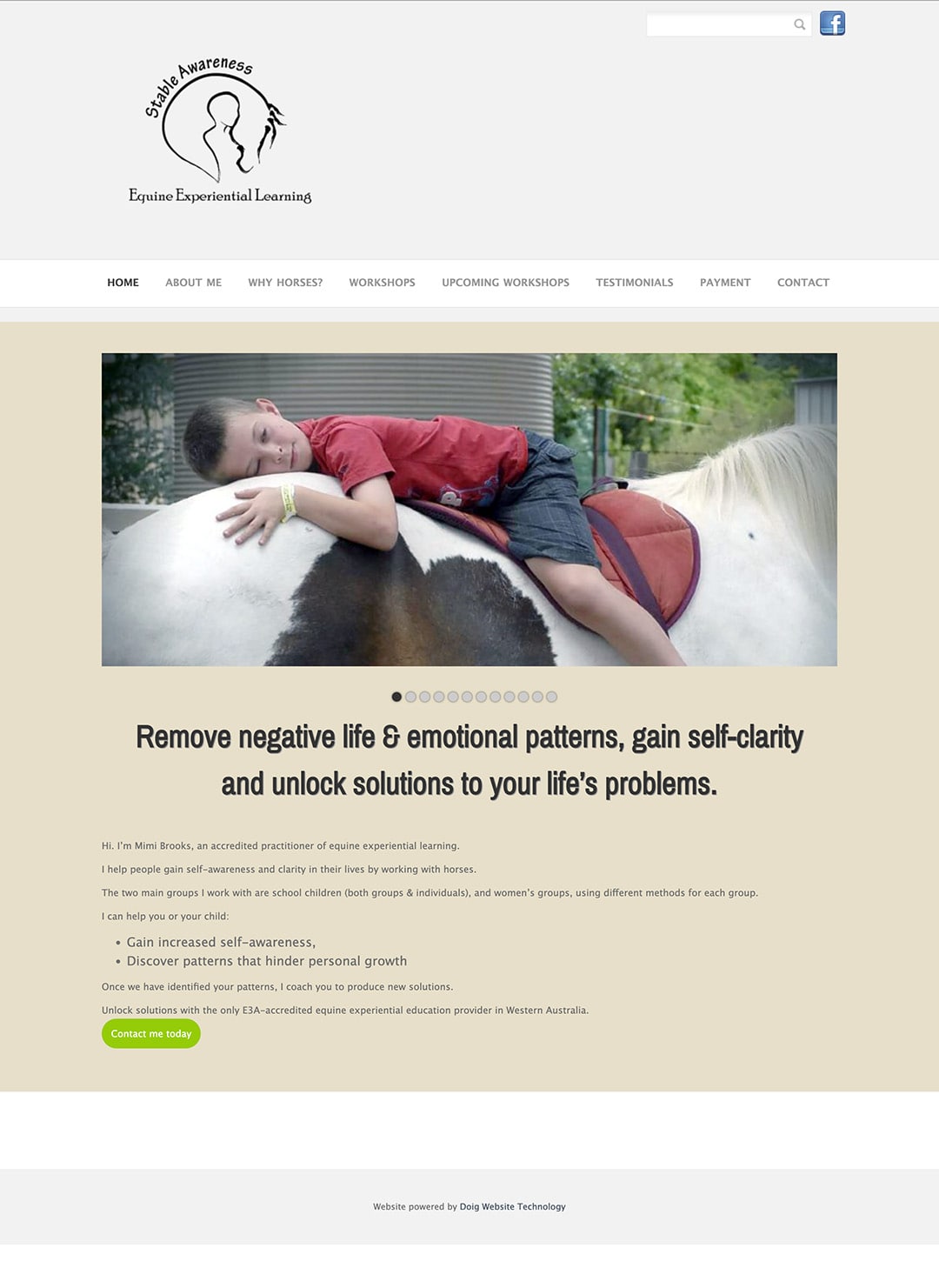 Stable Awareness holistic health care website development