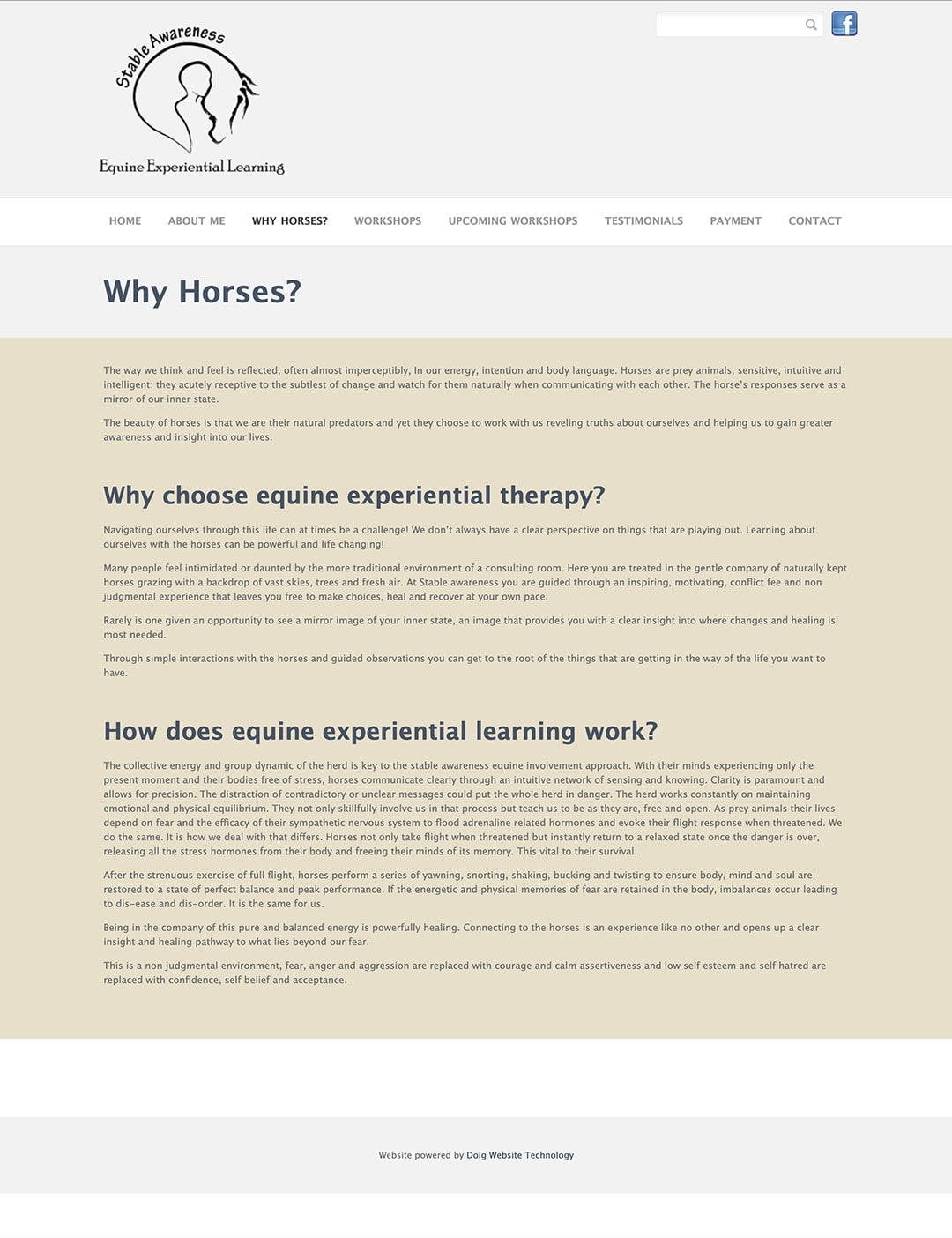 Stable Awareness holistic health care website development