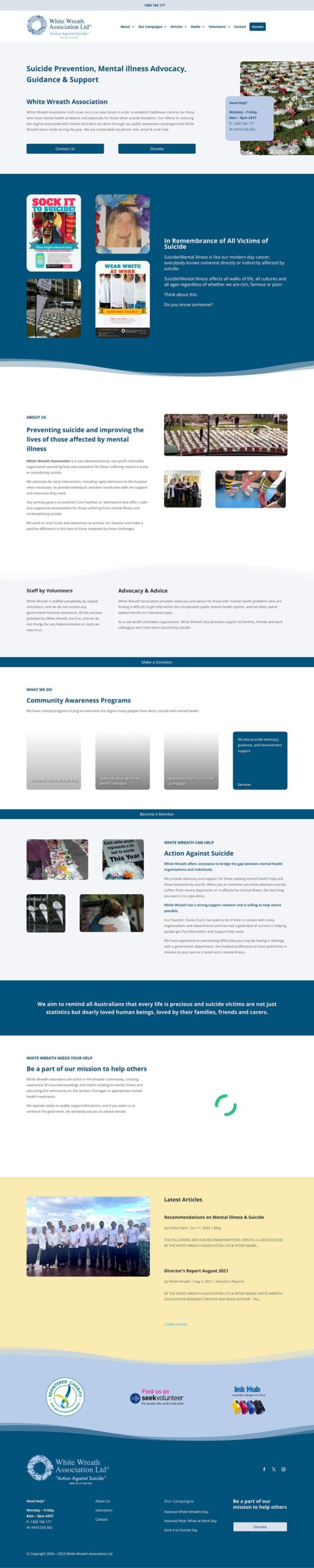 White Wreath NFP website development