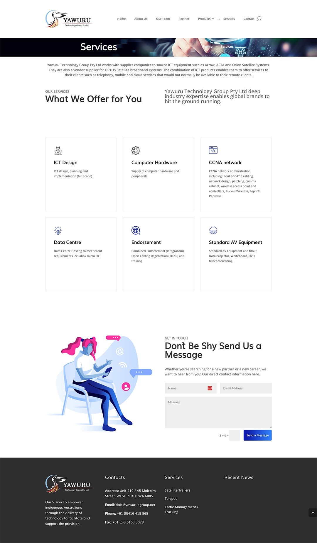 Yawuru IT Group website development