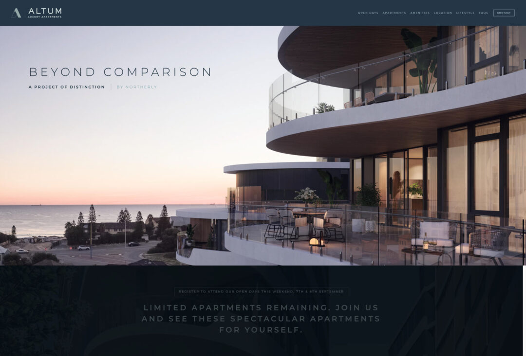 Screenshot of Altum Living WordPress maintenance